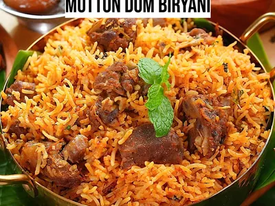 Mutton Dum Biryani & Rice